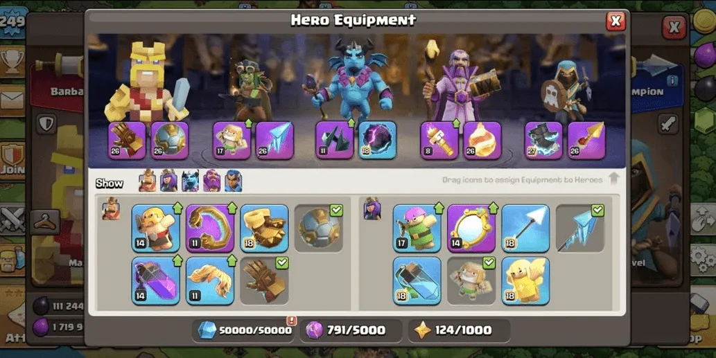 COC528 TH17 High Defense Strong Heroes 100 100 80 75 50 Max Equipment Strong Troops and Pets Ready for War (G)